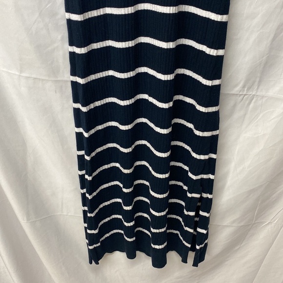 Banana Republic striped navy white rubber long tank dress sz small - Picture 5 of 6